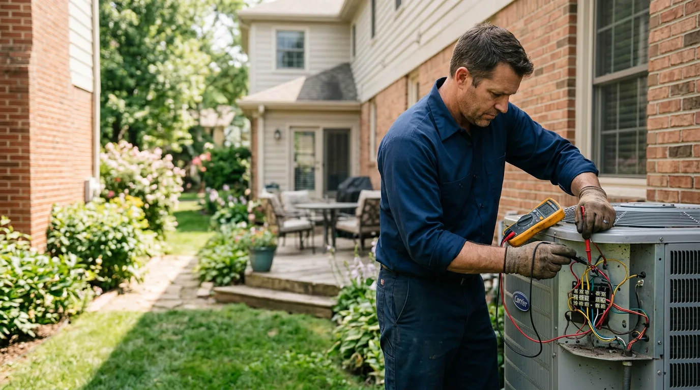 HVAC technician working near Durand, MI